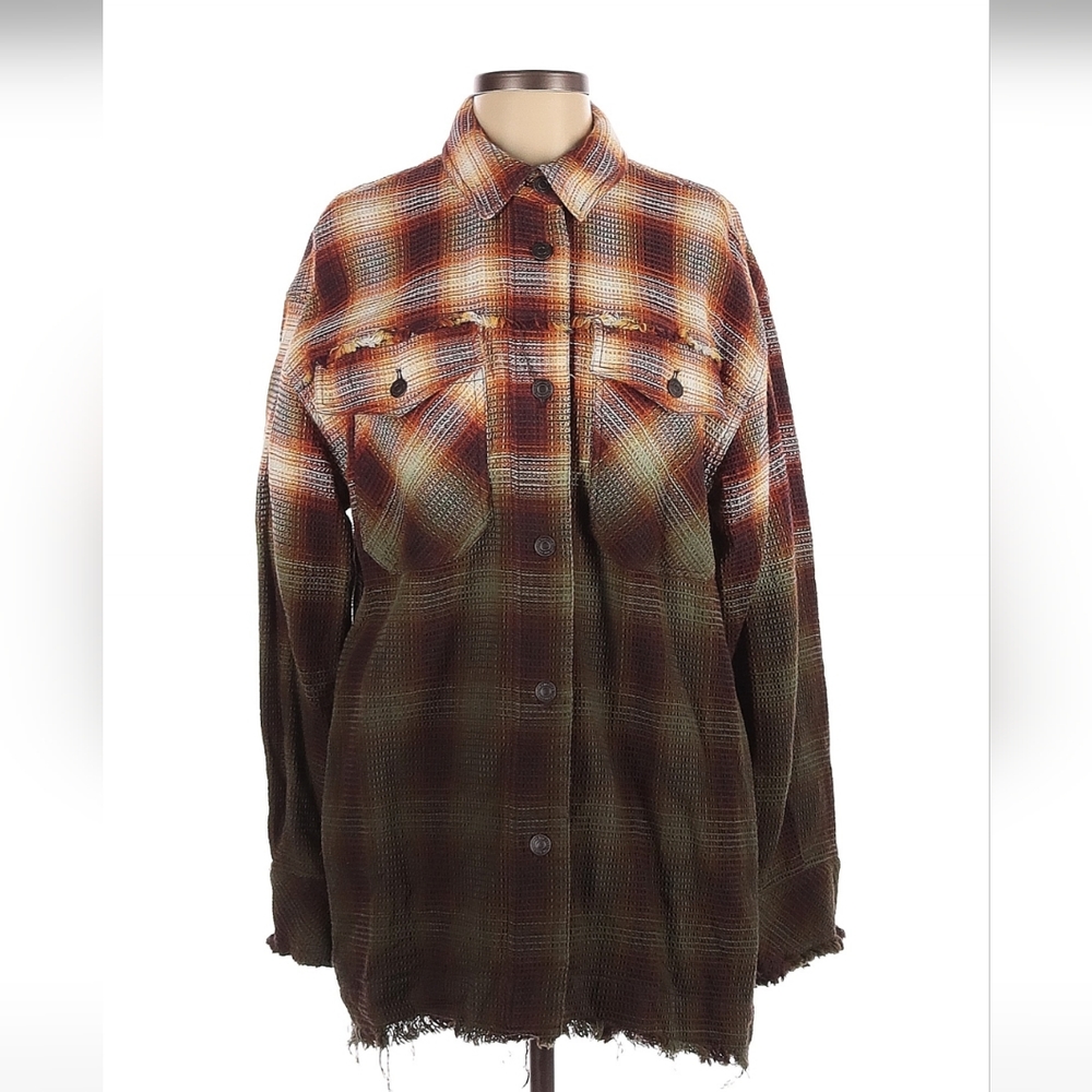 NWOT Free People Anneli Plaid Shacket